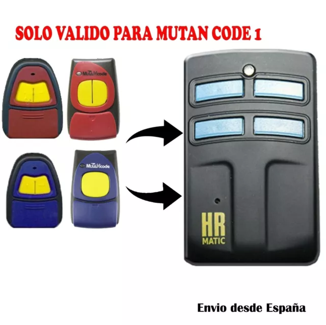 Md-58 Hr Md7 Mando De Garaje Compatible Clemsa Mutancode I 433 868 Rolling Code