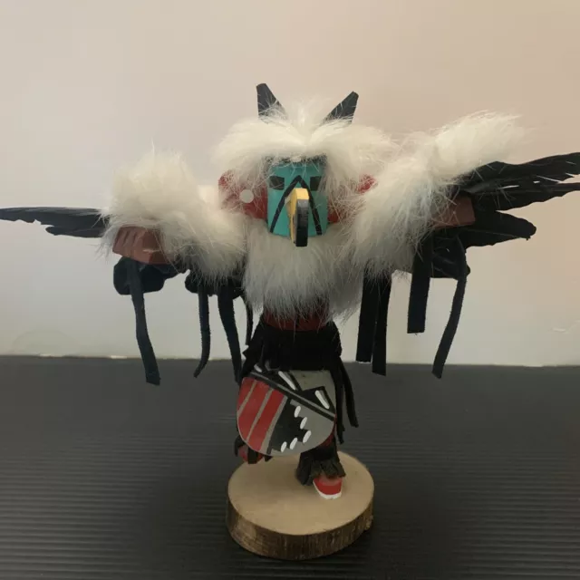 MUÑECA KACHINA De Colección Bailarina Águila Nativa NAVAJO Firmada H Jones