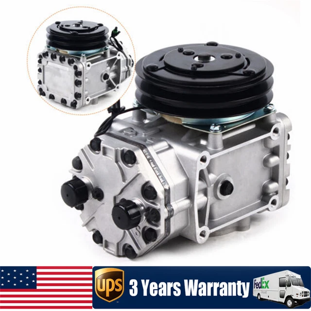 AC COMPRESSOR ET210L-25073C Fit Freightliner Peterbilt Kenworth 10.3L ...