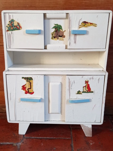 Ancien Buffet Mado Vert d'Eau et Ecru - Vintage French Finds