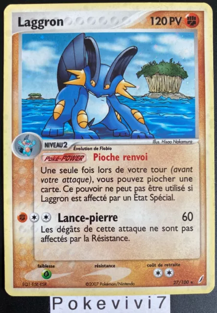 Carte Pokemon LAGGRON 27/100 HOLO Bloc EX Gardiens de Cristal FR