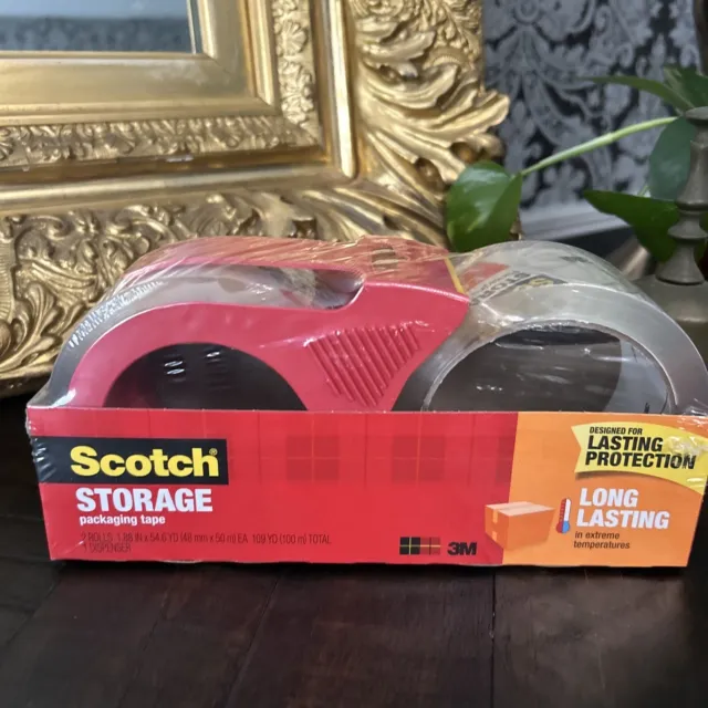 New 3M Scotch, 1.88" x 54.6 YD, 48 mm x 50M, Clear, Packaging Tape