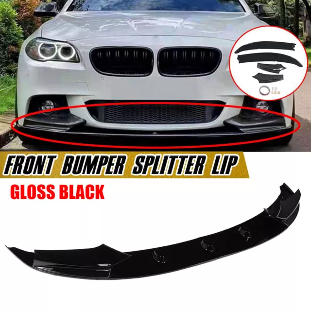 For Bmw 5 Series F10 F11 M Sport 2011-16 Gloss Black Front Splitter Spoiler Lip