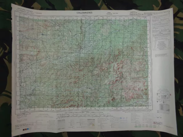 WW2 map for OPERATION DRAGOON (OPERATION ANVIL) for INVASION of SOUTHERN FRANCE.