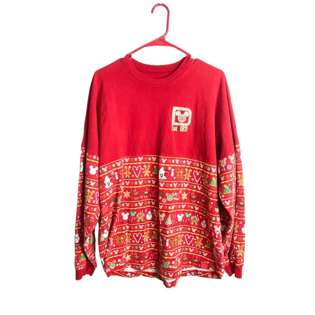 Walt Disney World Parks Spirit Jersey Holiday Long Sleeve T Shirt Womens Medium Walt Disney World Parks Spirit Jersey Holiday Long Sleeve T Shirt Womens Medium