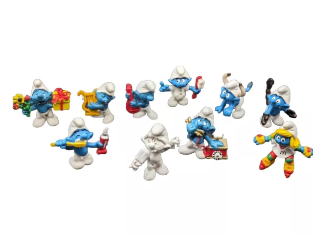 Schlümpfe Smurfs Schleich Peyo Spielfiguren Unikate 10 Stück Actionfigur Top Rar