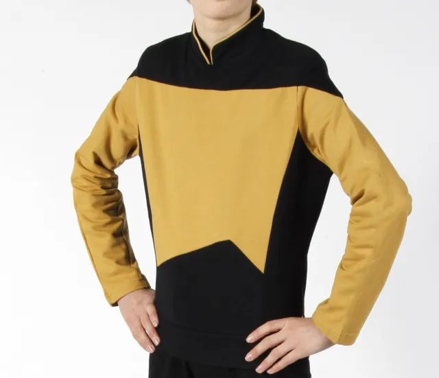 STAR TREK TNG Uniformen - gold - DATA Next Generation -  Baumwolle -NEU -  L