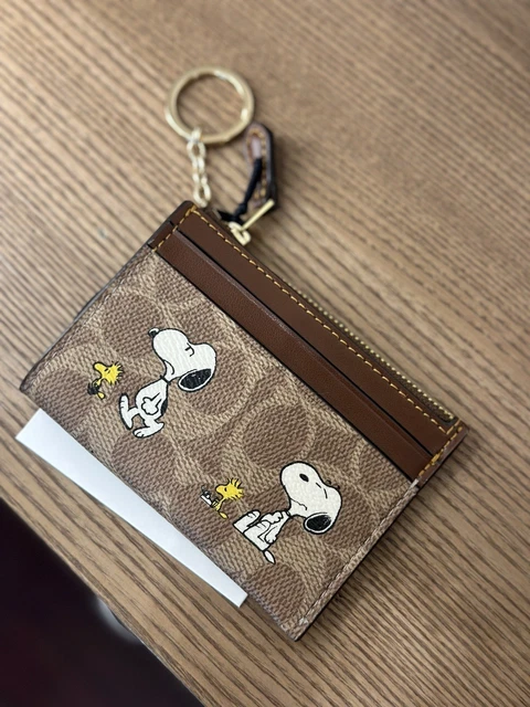COACH X PEANUTS Snoopy Boxed Mini Skinny ID Case Card Holder