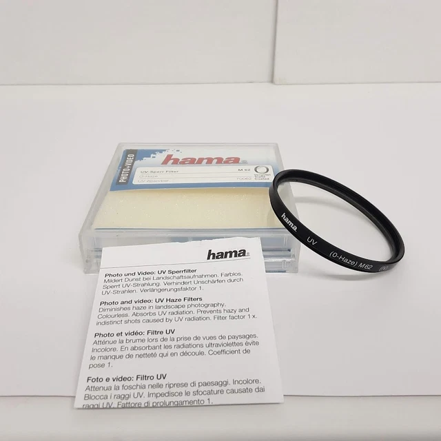 Kit Filtre UV 58mm + Pare-soleil + Bouchon – Protection D'objectif Pour Canon, Nikon, Sony, Etc.