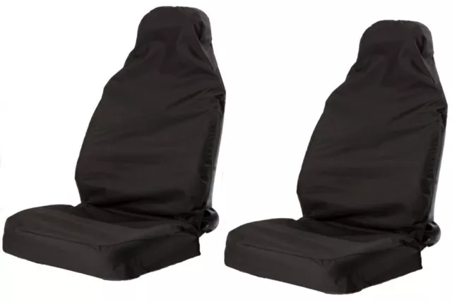 Universal Heavy Duty Nylon Car Seat Covers Waterproof Protectors Van Front Black