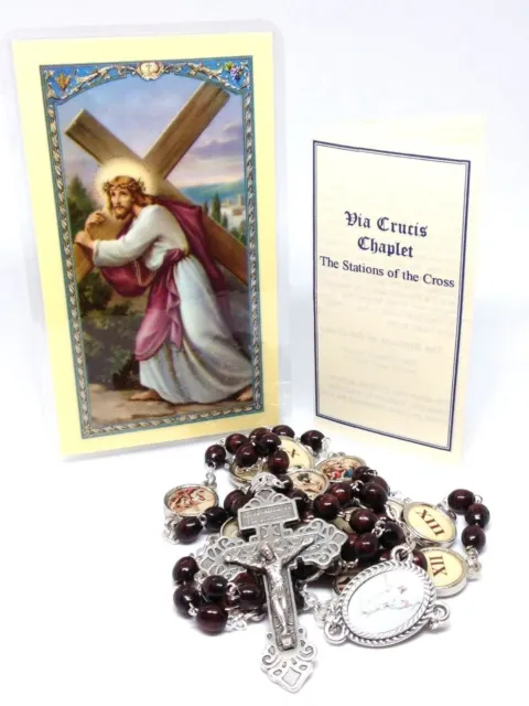 Stations of the Cross Chaplet Way of the Cross Holy Catholic Rosary Prayer Beads