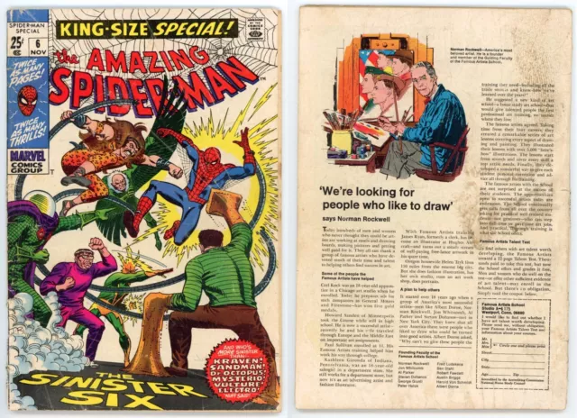 Amazing Spider-Man Annual #6 (VG- 3.5) 1st appearance Sinister Six 1969 Marvel