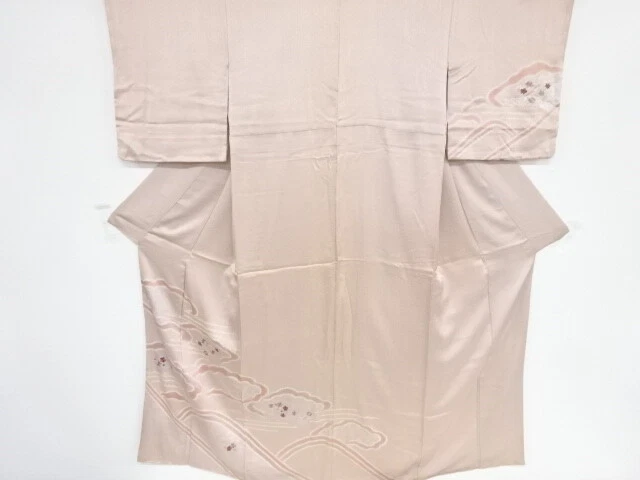 84529# JAPANESE KIMONO / ANTIQUE KIMONO / EMBROIDERY / SHIBORI / UME BLOSSOM &am