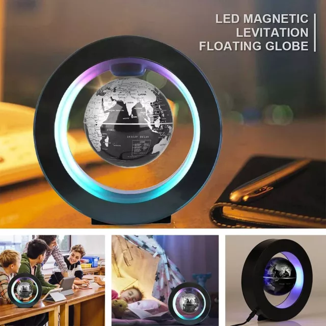 Lámpara LED de levitación magnética con forma de O/C, Globo flotante de tierra