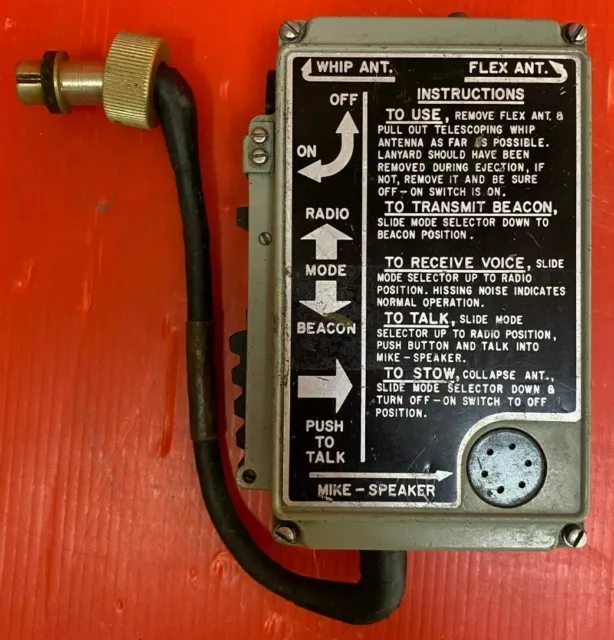 An/Prc-49B   Aircraft Emergency Uhf Pilots Rescue Radio Vietnam Vintage