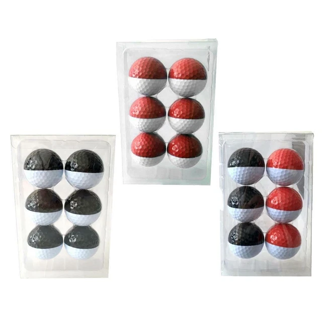 6x Design Balles de Golf en Synthétique Caoutchouc, 42.7mm,Balle de Golf