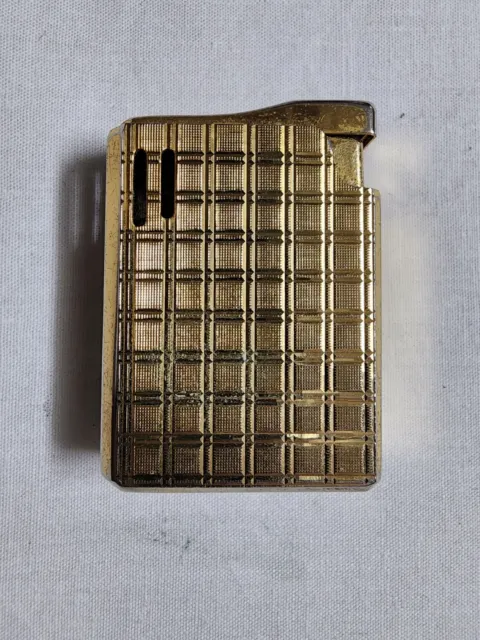 Vintage Colibri Art Deco Gold Tone Lighter Made In Japan. RARE