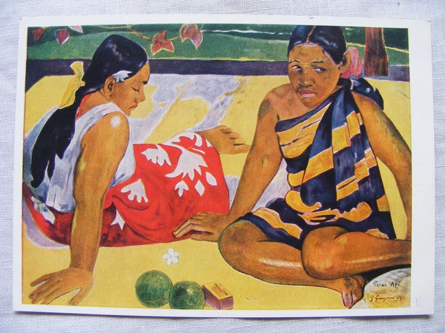 POSTKARTE ANSICHTSKARTE KUNST Malerei Paul Gauguin Zwei Frauen Von POSTKARTE ANSICHTSKARTE KUNST Malerei Paul Gauguin Zwei Frauen Von