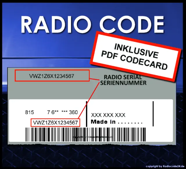 █►Radio code unlock suitable for VW radios ALL MODELS incl. invoice