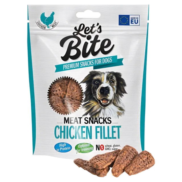 Brit Care Lets Bite Meat Snacks Chicken Fillet 300 g, Hundesnack,