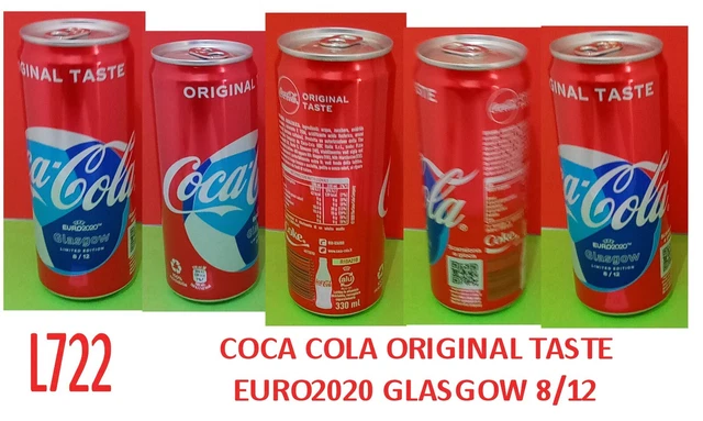 Lattina Coca Cola Original Taste Euro2020 Glasgow 8/12 Piena L722 Ultime