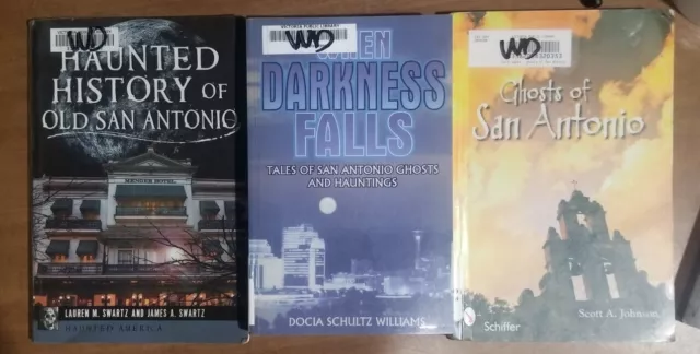 Lot Of 3 Bks San Antonio Haunted History Of Old When Darkness Falls Ghosts Texas