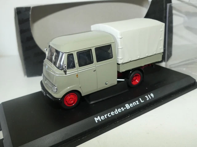 Miniature Schuco 1/43 : Mercedes L319 Pick-up Avec Side-car BMW R75 - Occasion