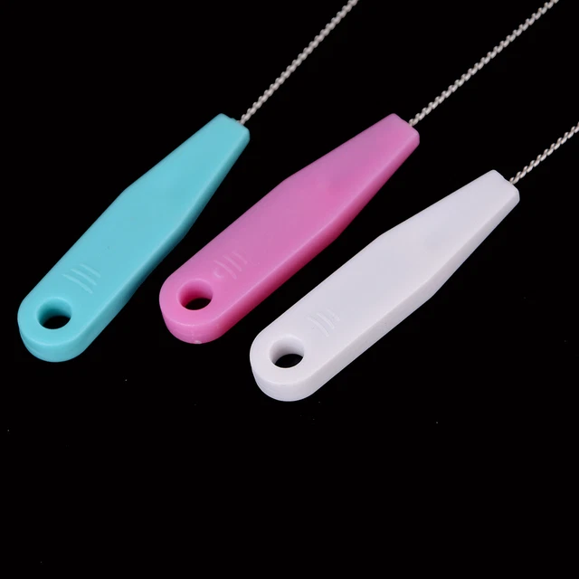 Baby Feeding Water Cup Straw Washing Brush Stainless Steel Handle CleaninD_