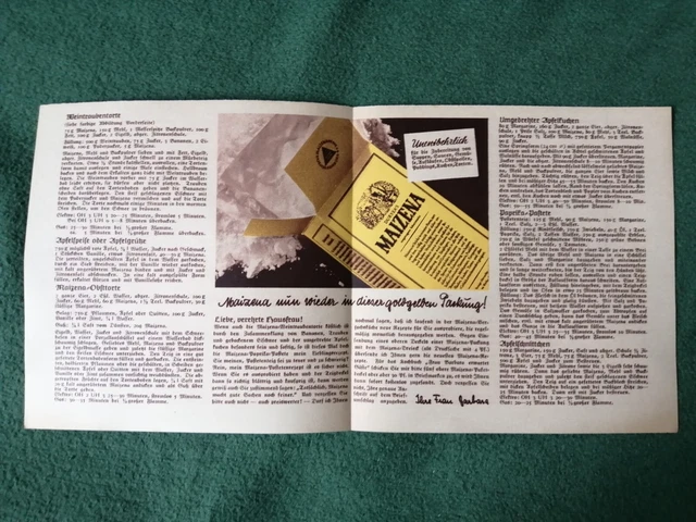 URALTES REZEPT MAIZENA Deutsche Schrift Werbung Reklame EUR 5,00 ...