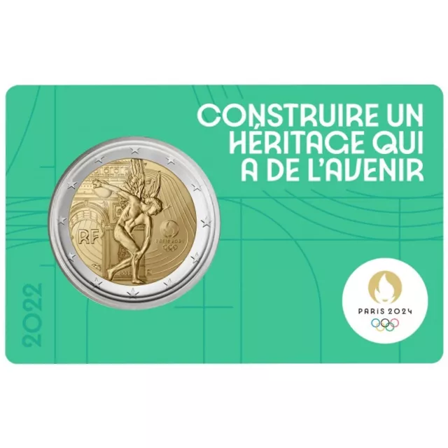 Francia 2 Euro 2022 Conm.j.olimpicos Paris 2024 - Coincard Verde