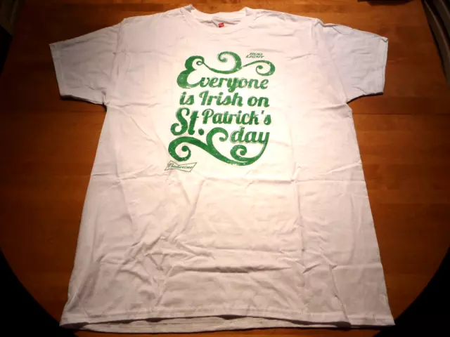 Hanes Bud Light Everyone is Irish on St. Patricks Day T-Shirt Men's Size XL