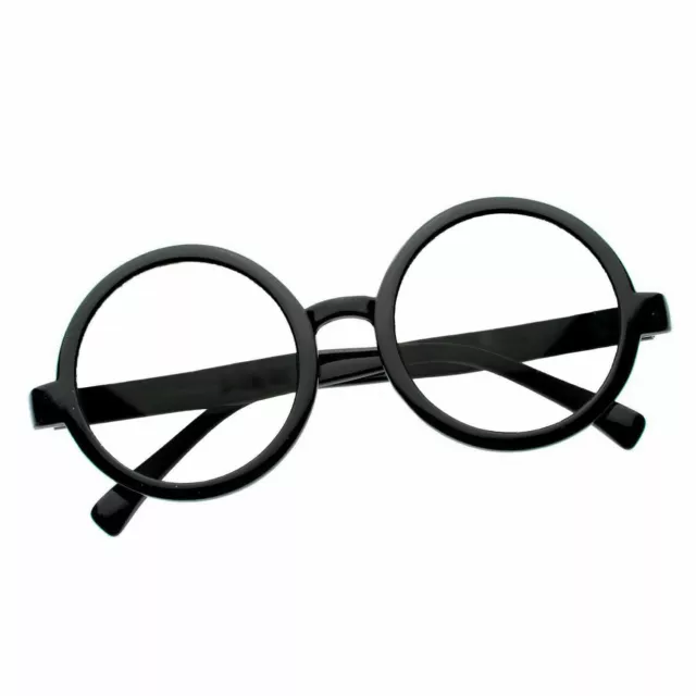 Costume  Harry Potter Glasses Nerd Bookworm Round Eye Dress Up Halloween Black
