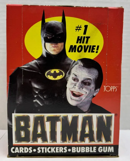 Batman Movie Series 1 Vintage Trading Wax Trading Card Box 36 Packs Topps 1989