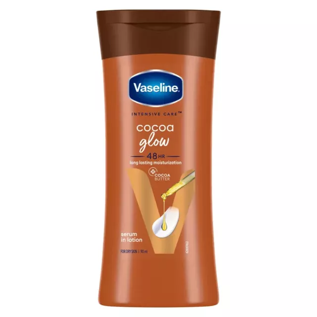 1X Vaseline Intensive Care Cocoa Glow Body Lotion for Dull & Dry Skin 90 ml