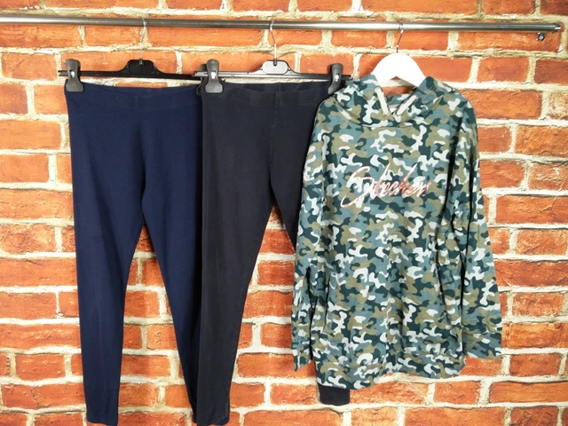 Girls Bundle Age 10-11 Years Next Skechers Camo Jumper Hoodie Leggings Set 146Cm