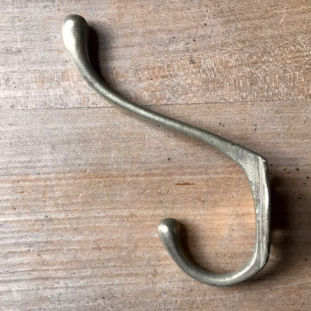 Vintage Brass Coat Hook Reclaimed Old
