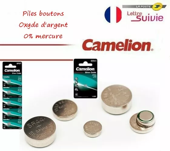 Camelion pile bouton ronde OXYDE D'ARGENT 1.55V SR 0%mercure montre AU CHOIX