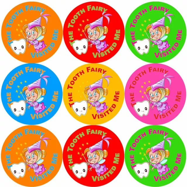 144 Tooth Fairy 30mm School Reward Stickers for Teachers, Dentist, Parents