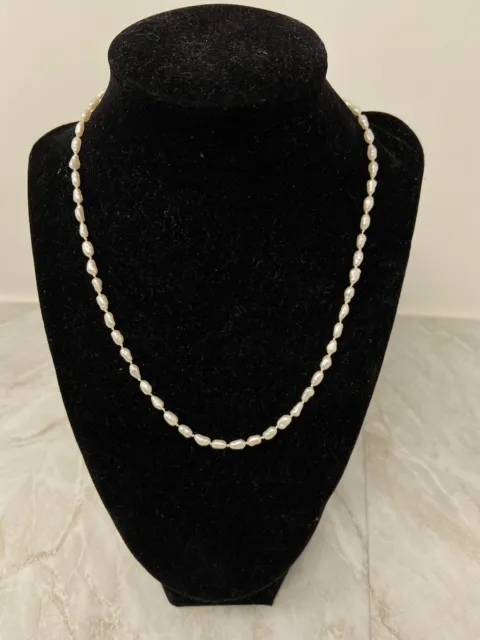 Vintage Cultured Pearl & 14k Gold Clasp Necklace