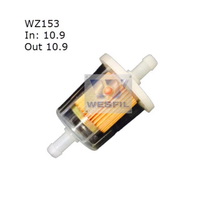 COOPER PLASTIC INLINE Fuel Filter WZ153 interchangeable Z153 for SAAB