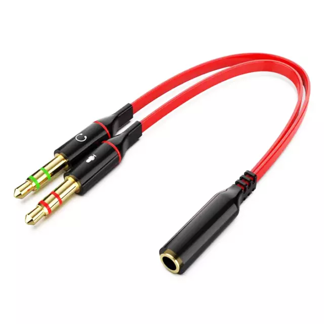 Câble Adaptateur 3.5mm Jack Audio Micro Mâle vers Femelle pour Ordinateur PC