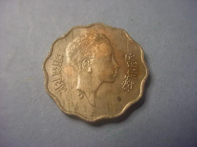 Iraq 4 Fils 1943 I Bombay India Mint Spotty UNC #80837