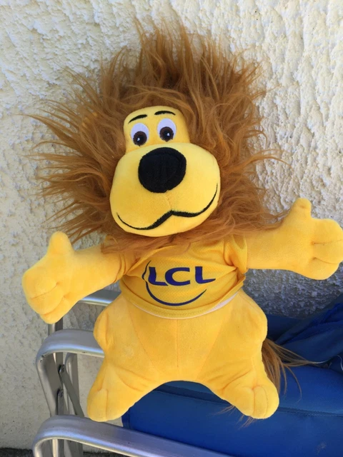 RARE PELUCHE LION CREDIT LYONNAIS TOUR DE FRANCE CYCLISME MAILLOT