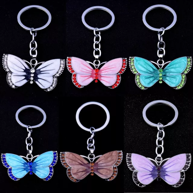 style Colour butterfly Keyring Keyfob Key Chain Fashion Gift