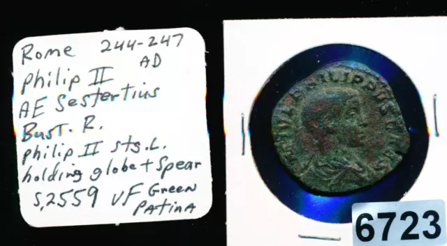 Roman Ancient - 244-247 Ad - Philip 11 - Sestertius Bronze - #6723