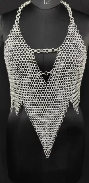 10 mm 16 Gauge Aluminium Butted Chain mail Top / Bra For Women's Fashion