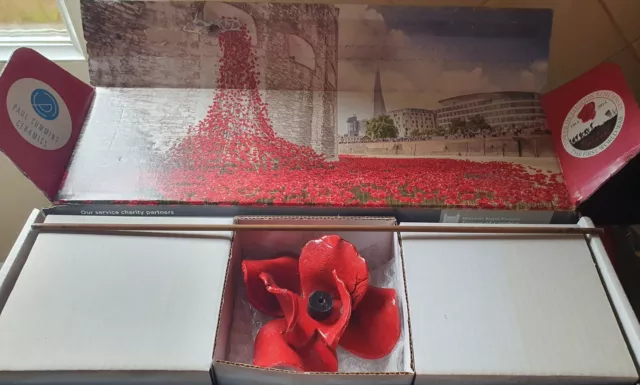 Tower of London Ceramic Poppy by Paul Cummins With Box Certificate & Leaflet