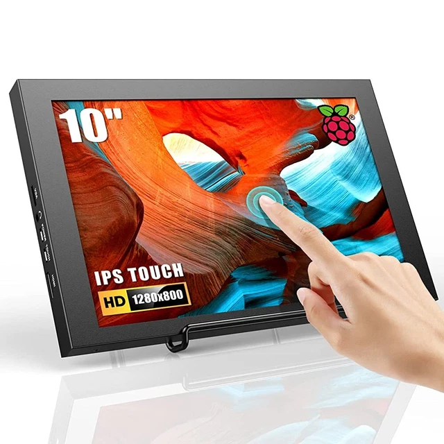 10'' Portable Monitor,IPS RasPi Touch Screen,1280x800 HDMI LCD Built-In Speakers