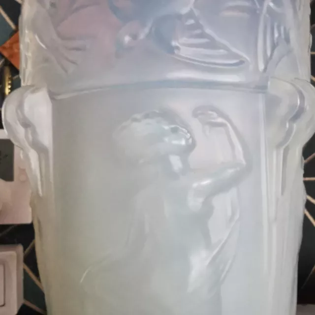 VASE ART DECO signé SABINO 1930  OPALESCENT "LA DANSE" esprit LALIQUE ou ETLING 2