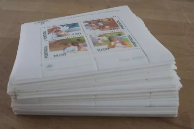 1980 Portugal; 200 Blocks Kinder, Bl. 28, postfrisch/MNH, ME 800,-